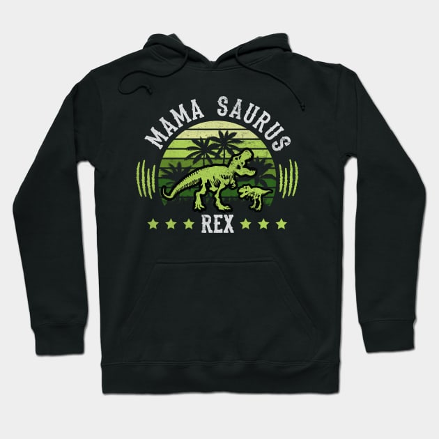 Mama Saurus Rex Dinosaur Saurian Hoodie by Print-Dinner